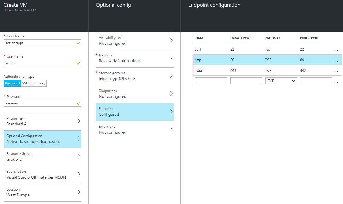 VM Settings